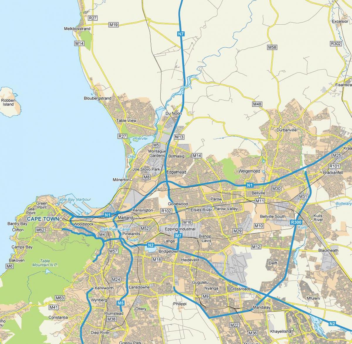 แผนที่ของ edgemead ผ้าคลุมเมือง