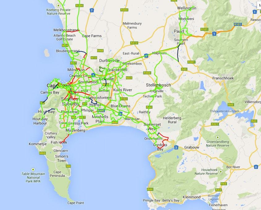 แผนที่ของ fibre ผ้าคลุมบนแผนที่เมืองนี้