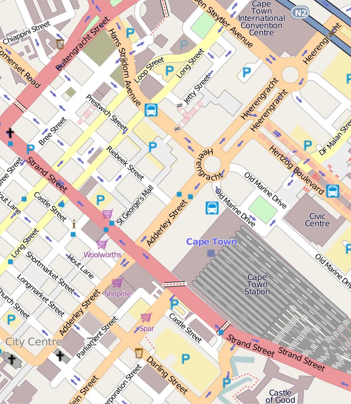 แผนที่ของ heerengracht ถนนผ้าคลุมเมือง