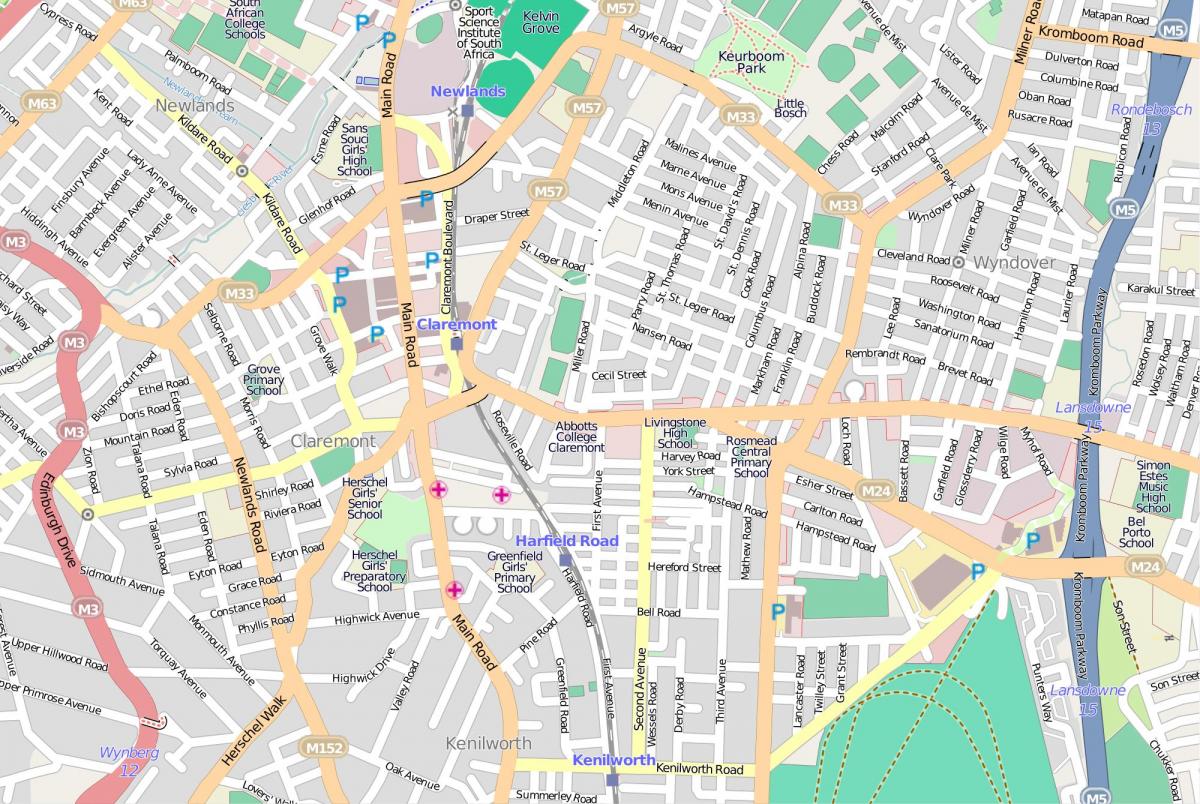 แผนที่ของ lansdowne ผ้าคลุมเมือง