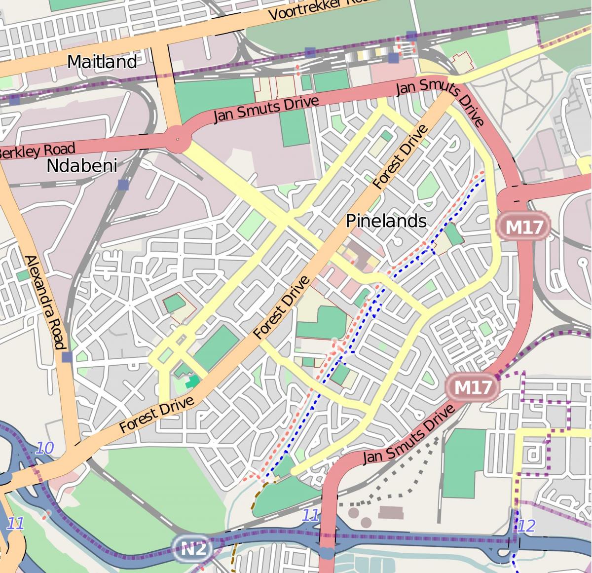 แผนที่ของ maitland ผ้าคลุมเมือง