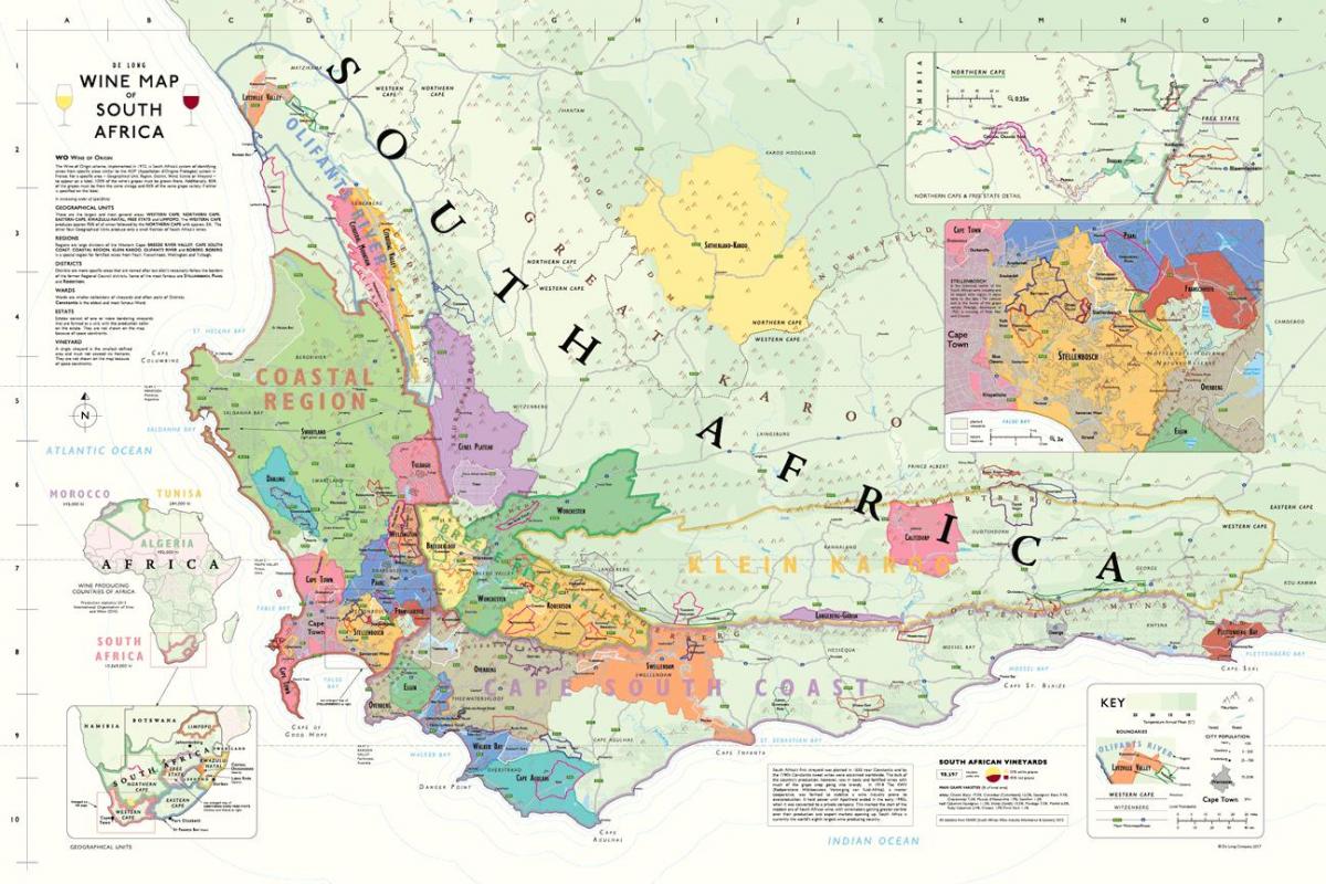 แผนที่ของ franschhoek wineries
