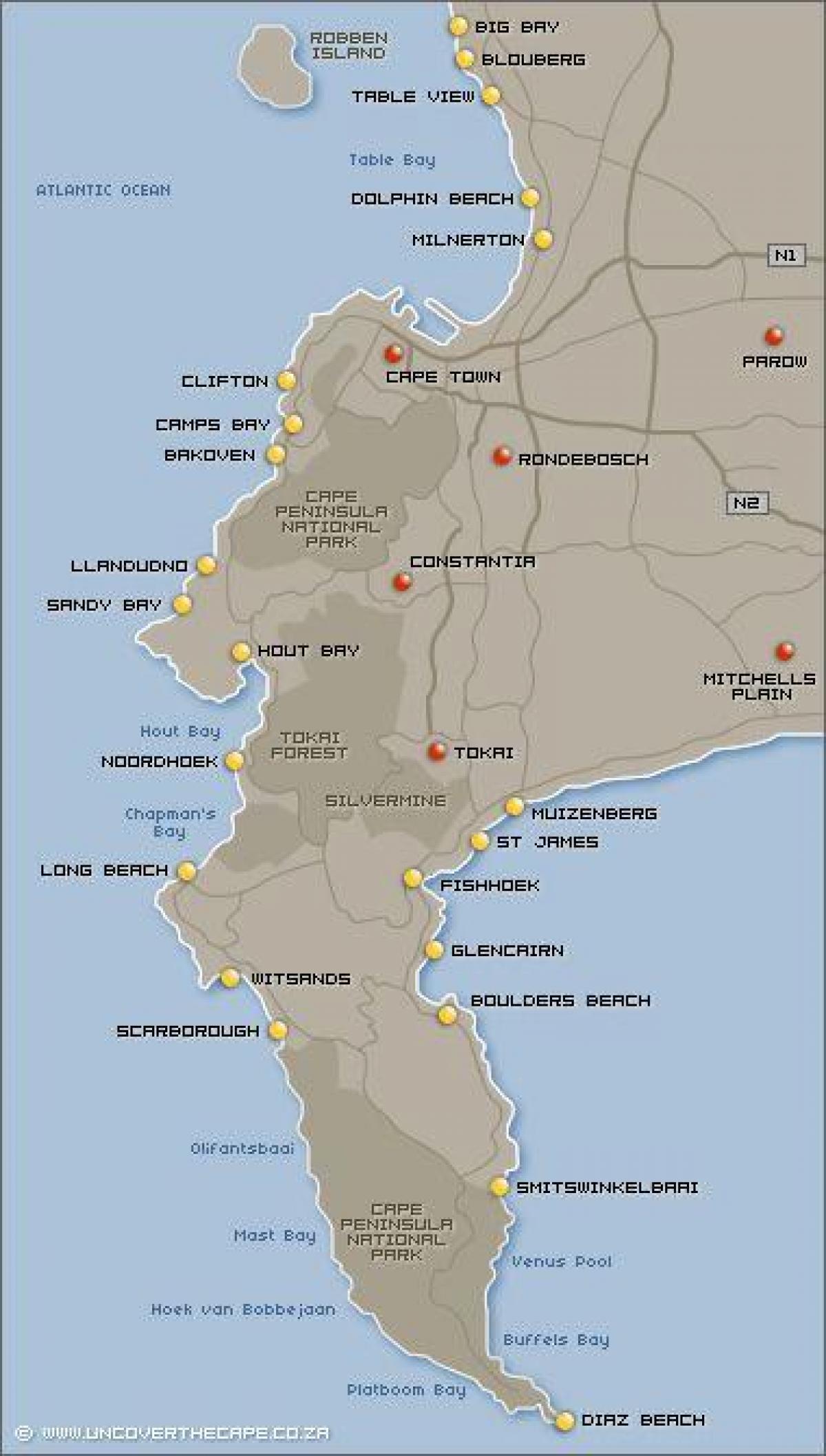 แผนที่ของมนุษย์ถ้ำน่ะถอยไปเมืองนชายหาด