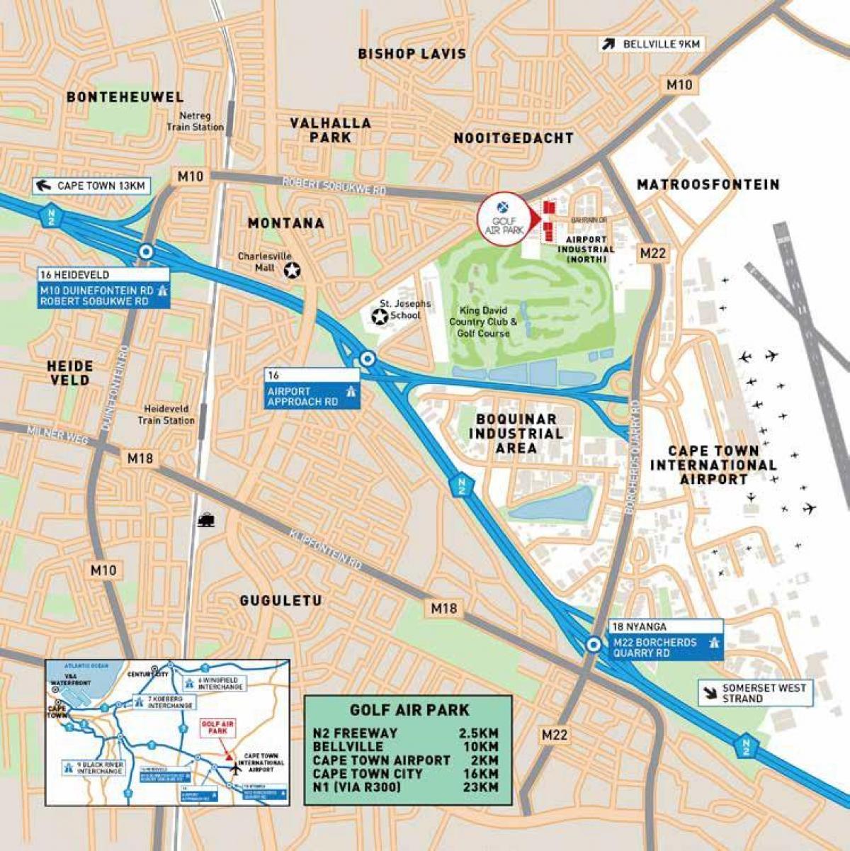 แผนที่ของสนามบิน industria ผ้าคลุมเมือง
