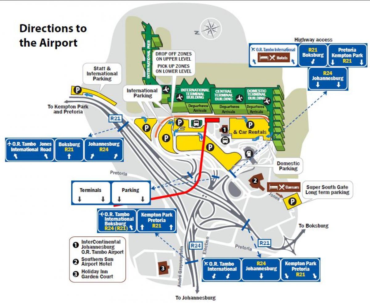 แผนที่ของหรือ tambo ลานจอดรถ