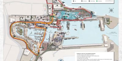 แผนที่ของวีแอนด์เป็น waterfront ห้าง