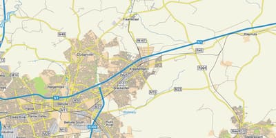 แผนที่ของ kraaifontein ผ้าคลุมเมือง