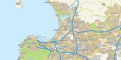 แผนที่ของ milnerton และล้อมรอบ