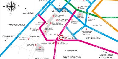 แผนที่ของ buitenkant ถนนผ้าคลุมเมือง