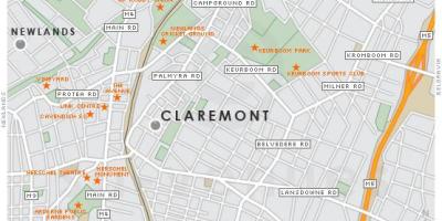 แผนที่ claremont ผ้าคลุมเมือง