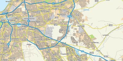 แผนที่ของ delft ผ้าคลุมเมือง
