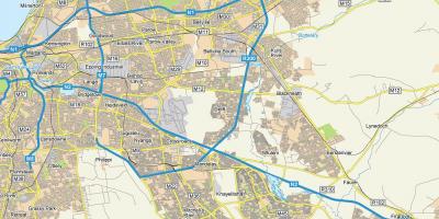 แผนที่ของ delft ผ้าคลุมเมือง