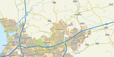 แผนที่ของ durbanville หมู่บ้านย่านชานเมืองต่าง