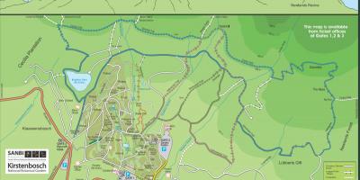 Kirstenbosch botanical สวนแผนที่