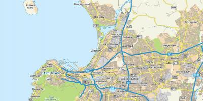 Milnerton ผ้าคลุมเมืองบนแผนที่