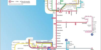 Myciti รถบนแผนที่เส้นทาง