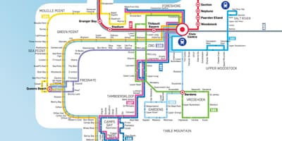 ผ้าคลุมเมืองรถบนแผนที่