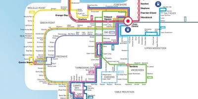 ผ้าคลุมเมืองรถบนแผนที่