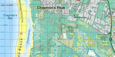 แผนที่ของ noordhoek ผ้าคลุมเมือง