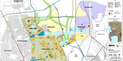 แผนที่ของ parklands ผ้าคลุมเมือง 