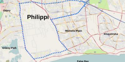 แผนที่ของ philippi ผ้าคลุมเมือง
