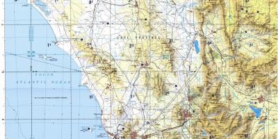 ผ้าคลุมเมือง topographic แผนที่