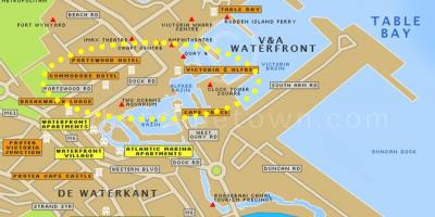 วีแอนด์เป็นผ้าคลุมเมือง waterfront แผนที่