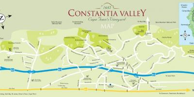 แผนที่ของ constantia ผ้าคลุมเมือง