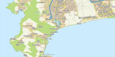แผนที่ของ muizenberg ผ้าคลุมเมือง